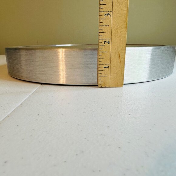 Orange Wall Clock With Temperature & Humidity Non Ticking Silent Battery Operate - Picture 6 of 11